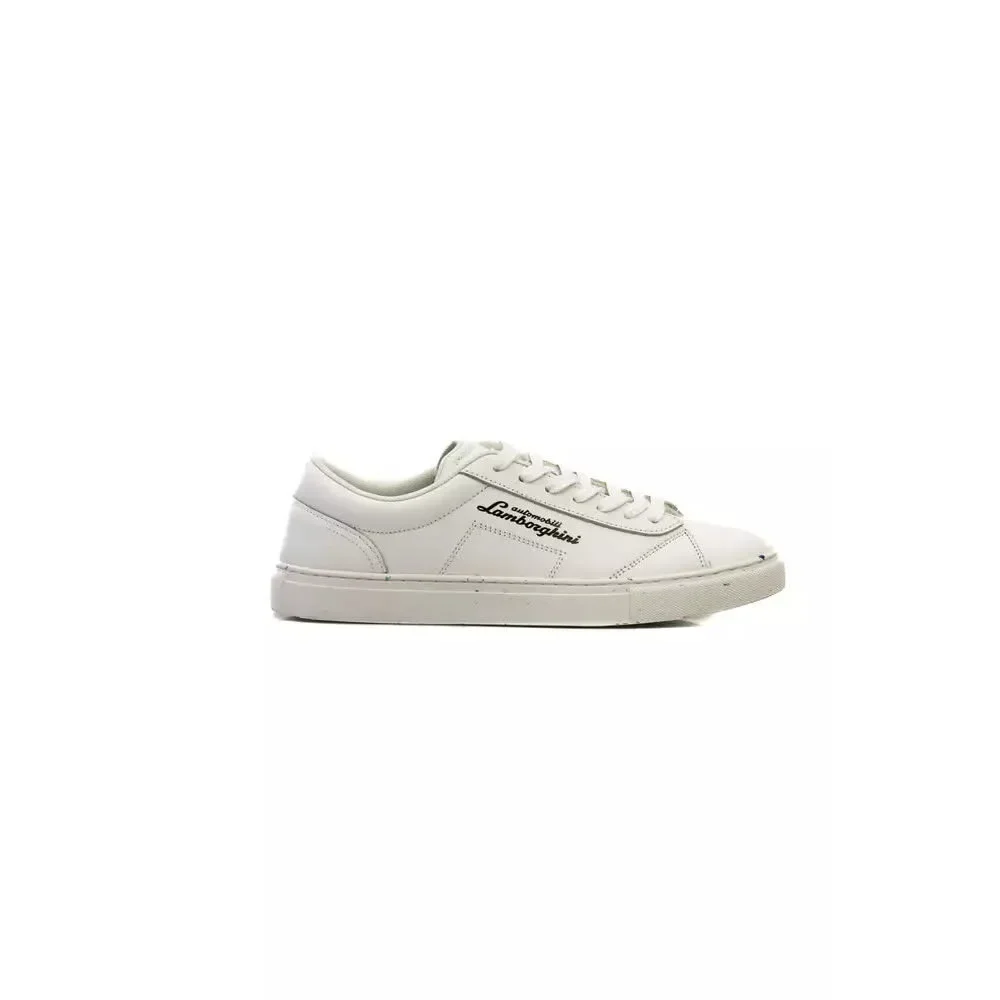 Automobili Lamborghini White Leather Lining Sneaker